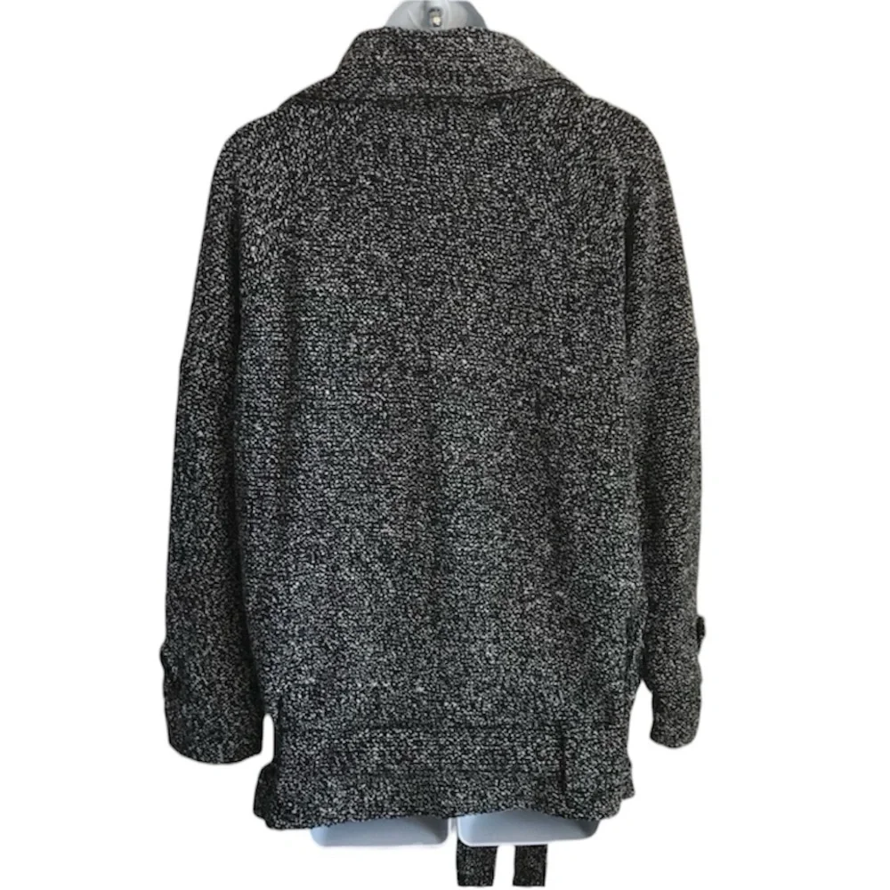 FP Free People Women’s XS Salt & Pepper Knit Hem Tie Cardigan Sweater Jacket EUC